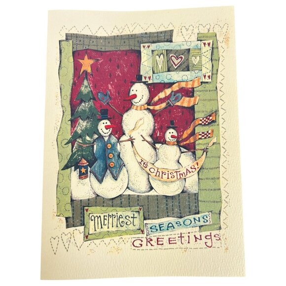 NEW Hollyville Snowman Christmas Cards 18 Cards & Envelopes Seasons Greetings - Picture 2 of 4